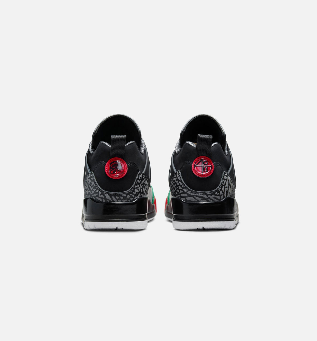 Spizike Low Black and Classic Green | Men's Lifestyle Shoe | Black/Classic Green/White/University Red