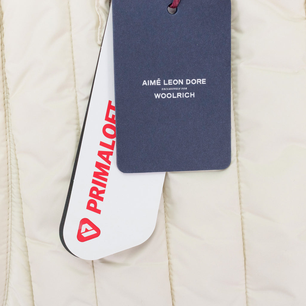 WHITE WOOLRICH FILLED PANTS