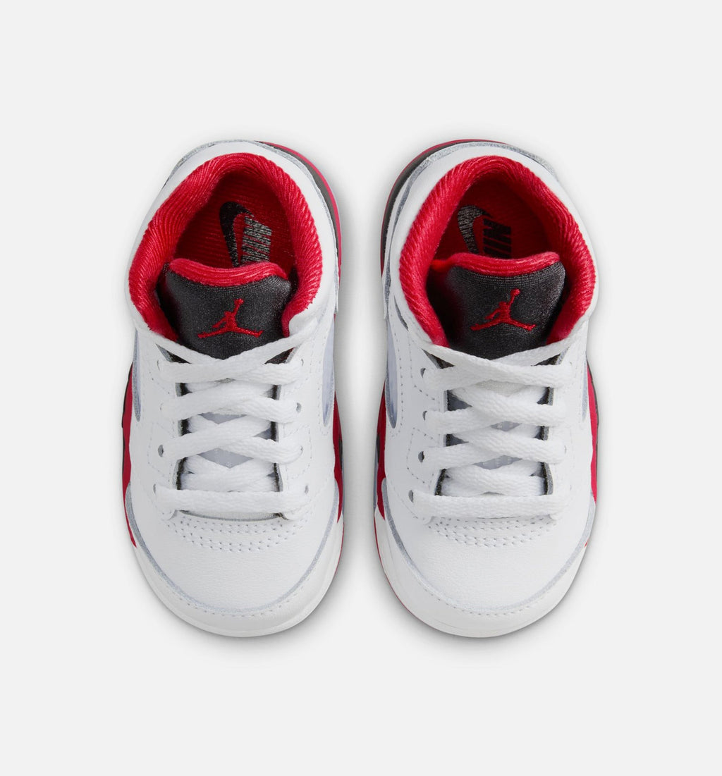 Air Jordan 5 Retro "Fire Red" Infant/Toddler Shoe – Fire Red/White