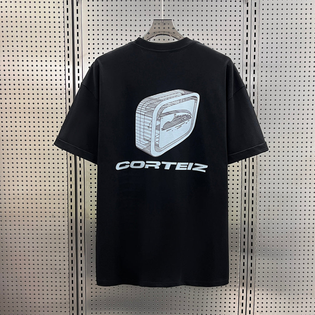 Corteiz Alcatraz Back Print Oversized Tee – Black