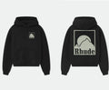 RHUDE Mountain Sunset Back Graphic Hoodie Black