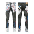 Purple Brand Paint Splash Loose Denim Jeans Unisex