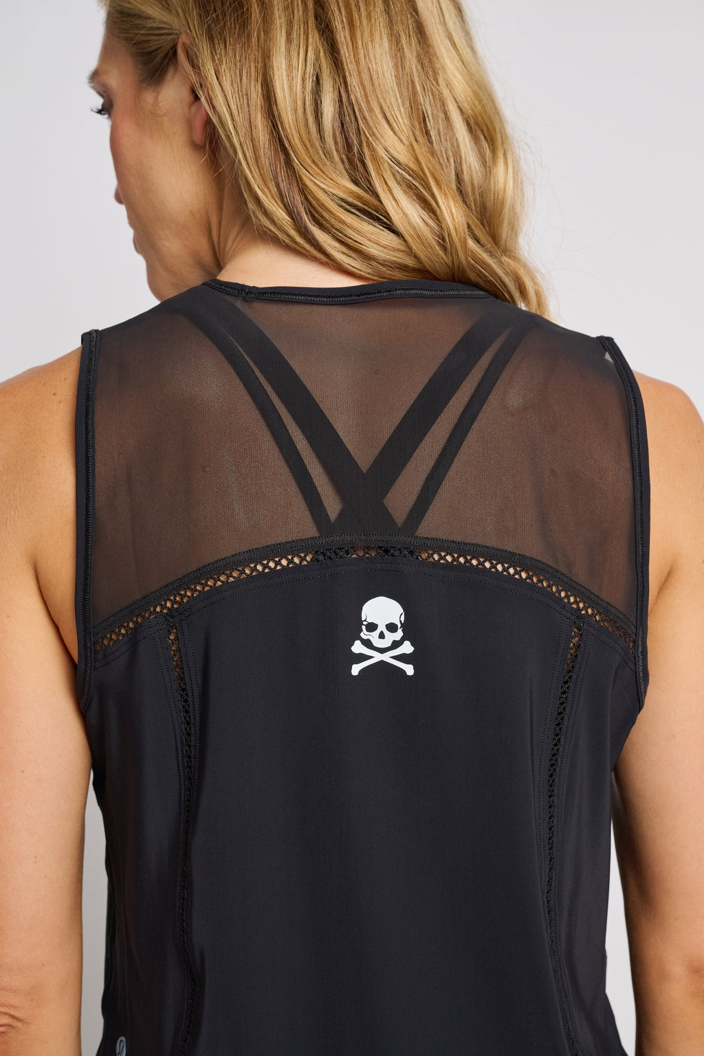 Sculpt Cropped Tank Lace Trim