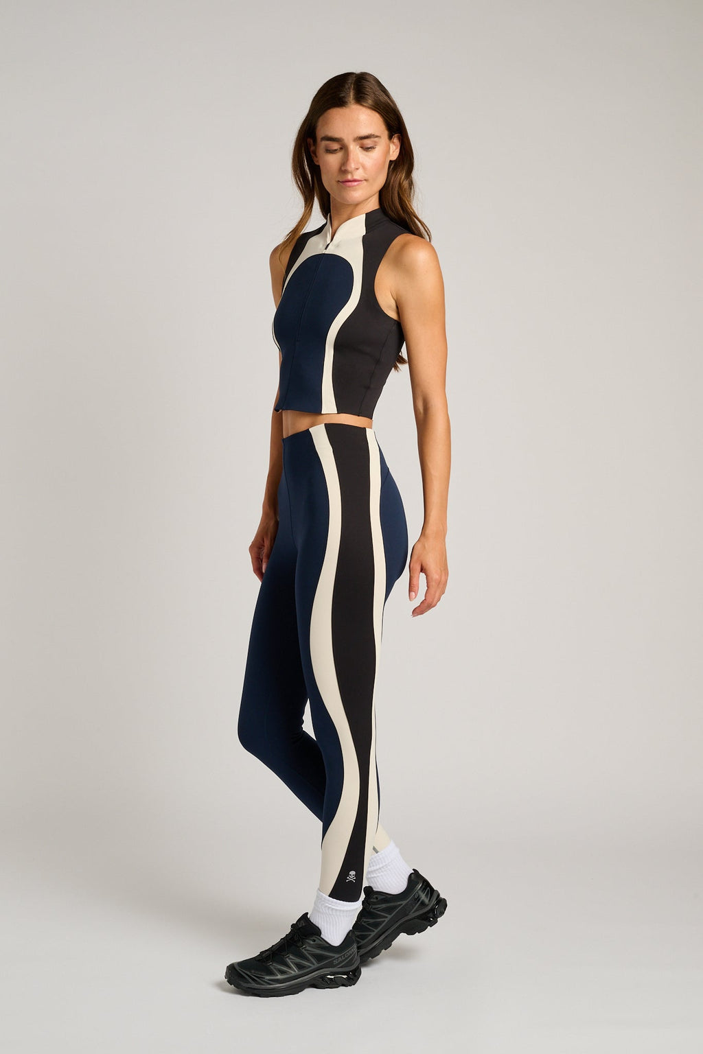 Ultralu Zip-Front Cropped Tank