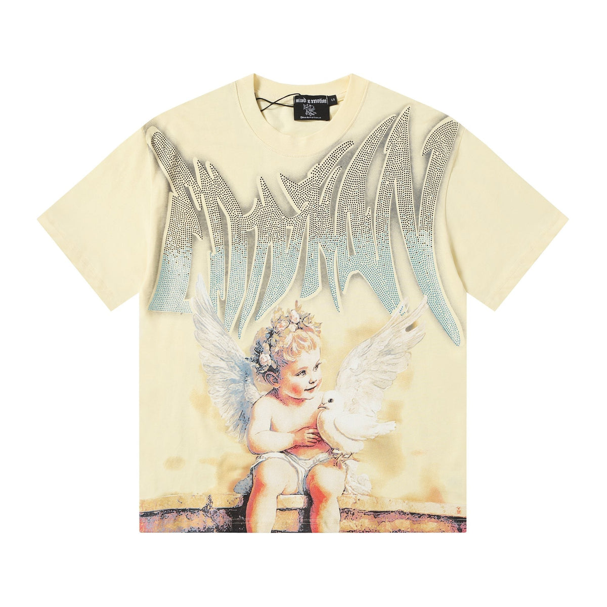 MIXED EMOTION Dove Angel Graphic Short-Sleeve T-Shirt
