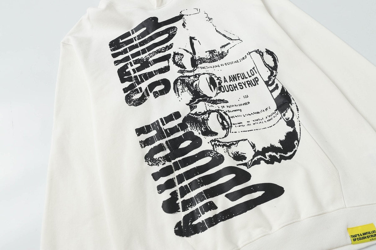 THAT'S A AWFUL LOT OF COUGH SYRUP Warning Graphic Hoodie