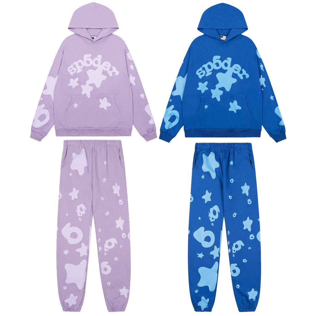 Sp5der Star Graphic Hoodie & Jogger Matching Set
