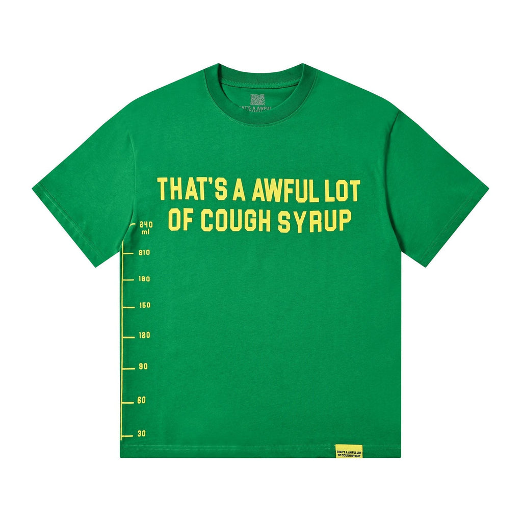 THAT'S A AWFUL LOT OF COUGH SYRUP Yellow Wordmark Short-Sleeve T-Shirt