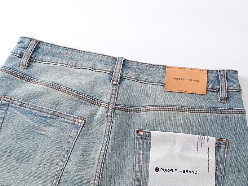 Purple Brand Light Blue Leg-Graphic Jeans