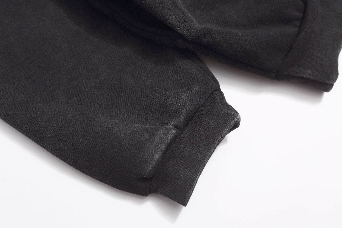 Fear of God Washed Black Side-Pocket Graphic Hoodie