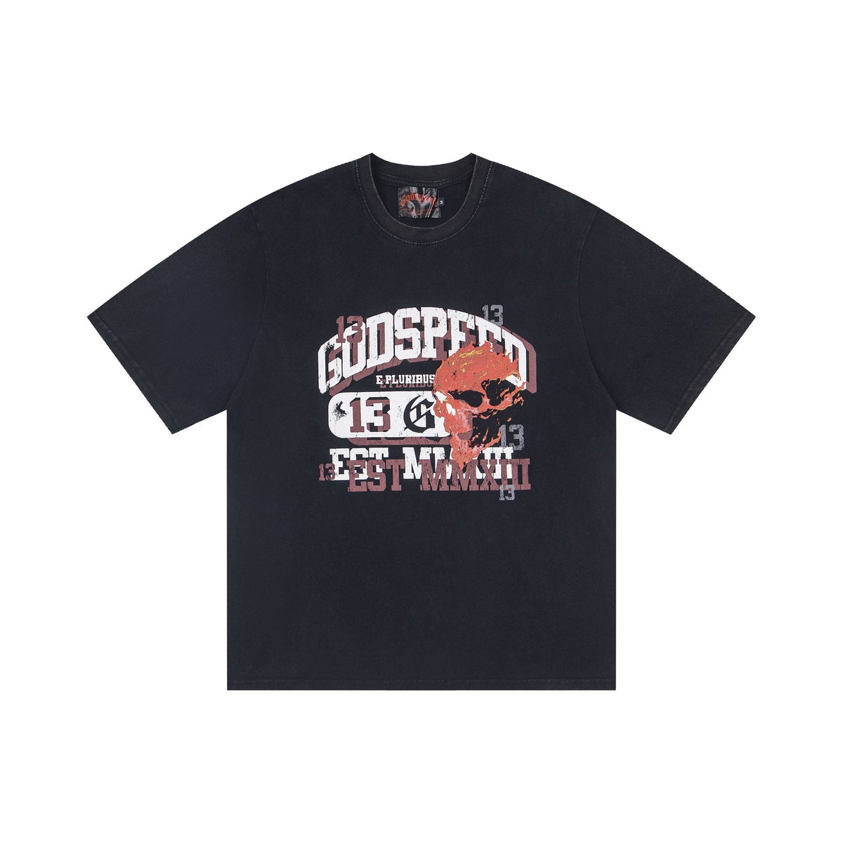 Godspeed Skull & 13 Graphic Short-Sleeve T-Shirt