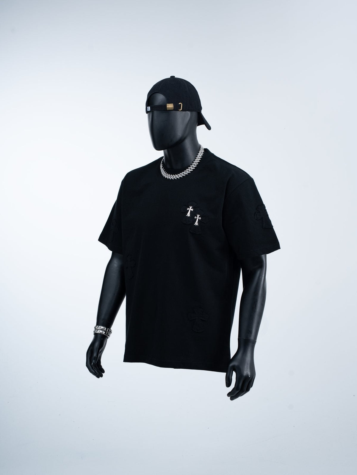 Chrome Hearts Slogan Cross Graphic T-Shirt