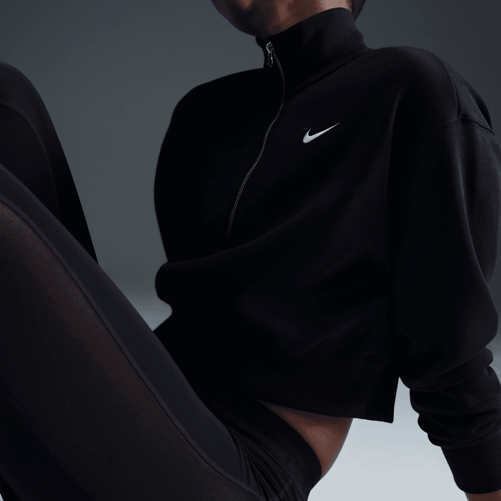 Wmns Nike Sportswear Phoenix Fleece 1/2-Zip Cropped Sweatshirt