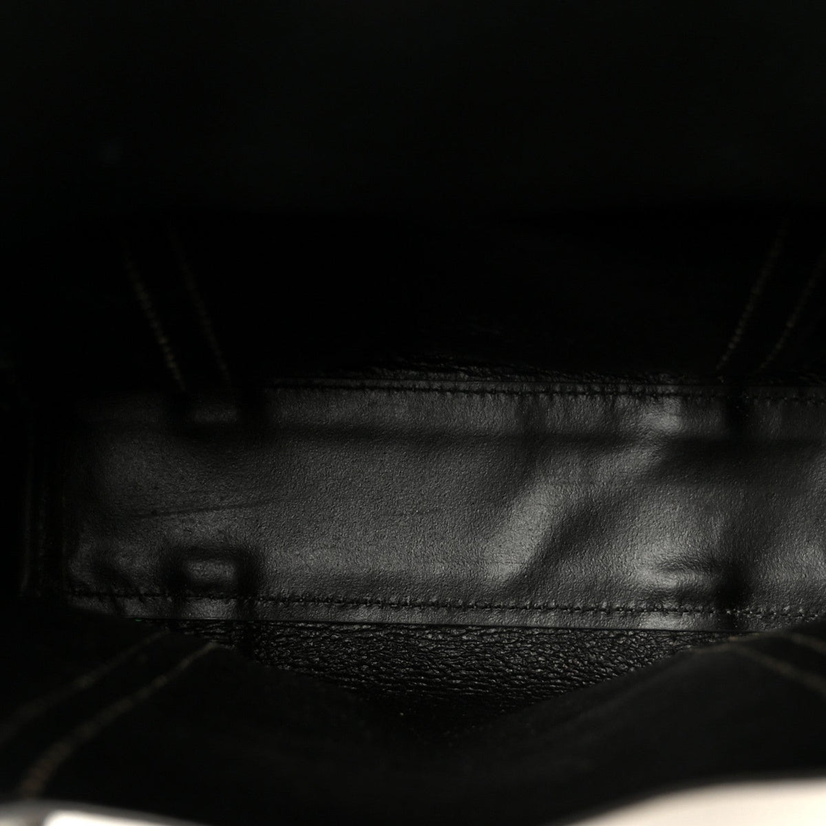 Metallic Goatskin Logo XXS Everyday Tote Argent Black