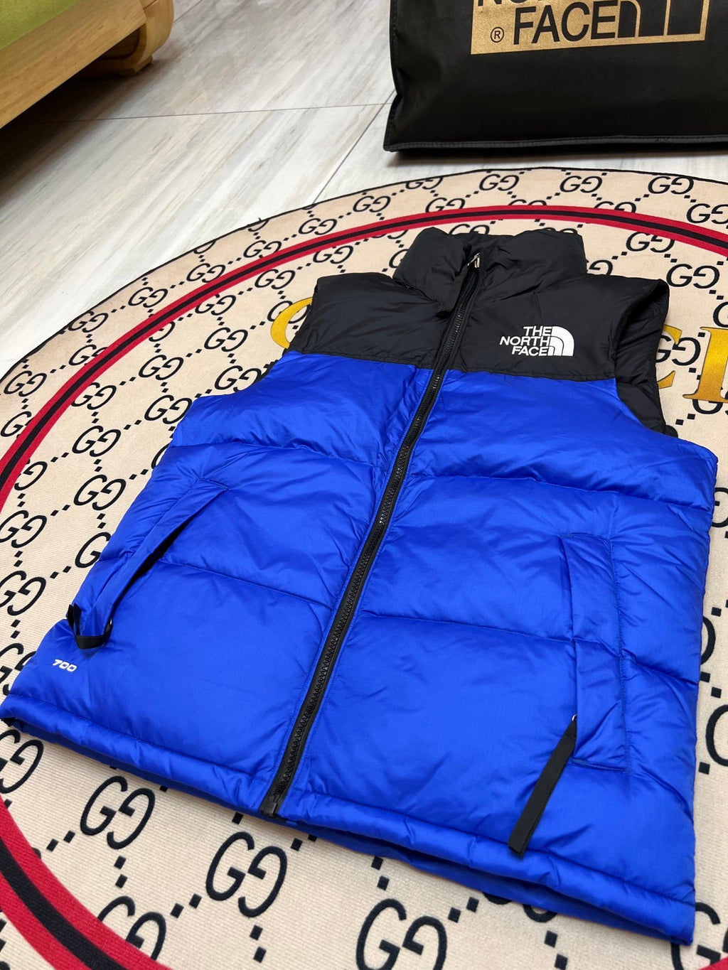 The North Face Blue Black 1996 Retro Nuptse Down Vest