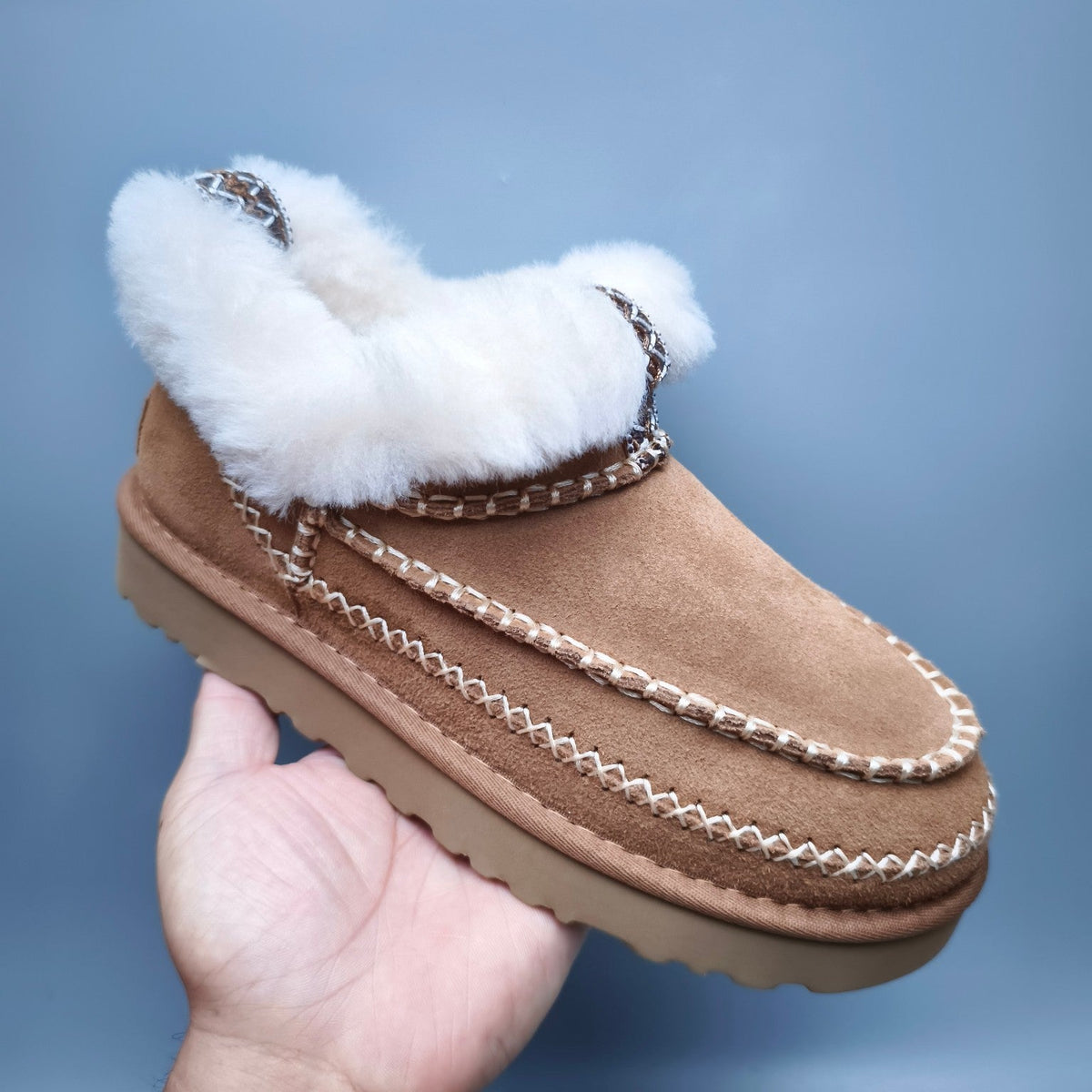 Chestnut Suede Woven Streetwear Shoes — New Arrival | In Stock