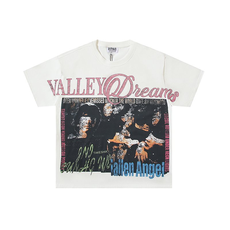 VALE USA Fallen Angel Rhinestone Graphic T-Shirt