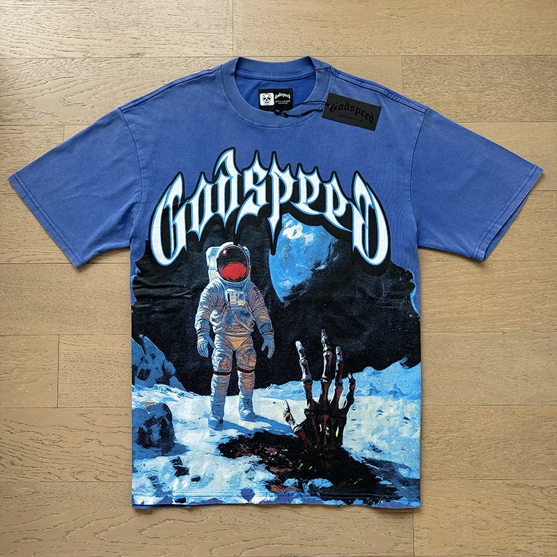 Godspeed Astronaut Moon Graphic T-Shirt