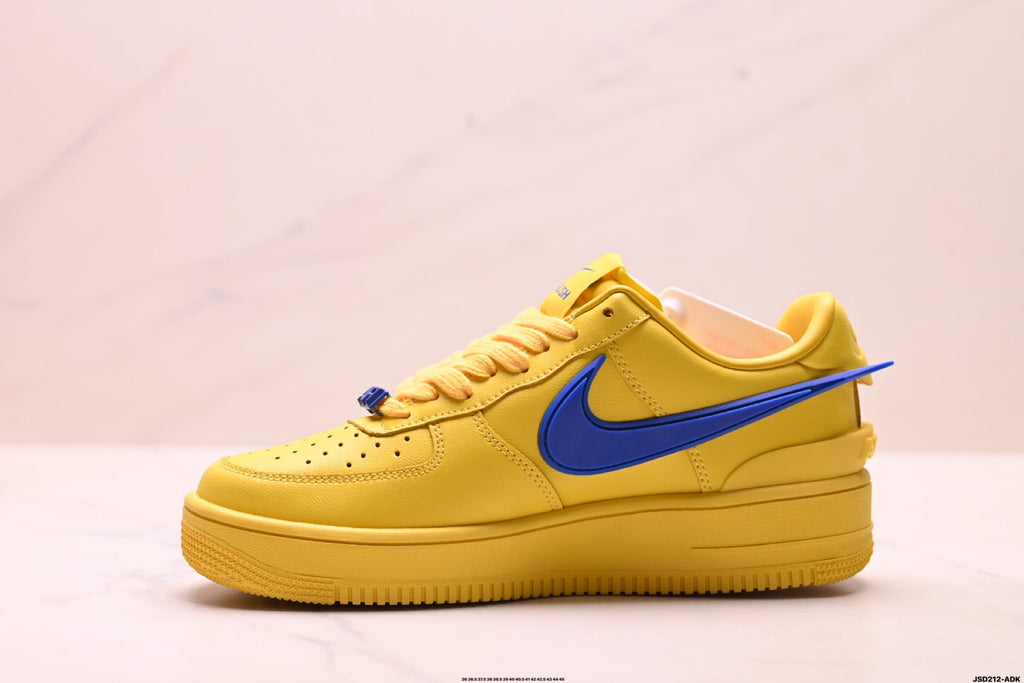 Nike Air Force 1 Low Yellow Royal Blue Unisex Sneakers Style 14