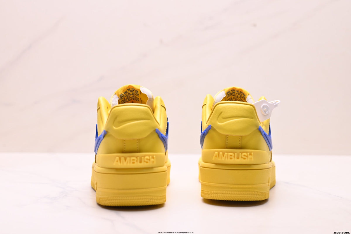 Nike Air Force 1 Low Yellow Royal Blue Unisex Sneakers Style 14