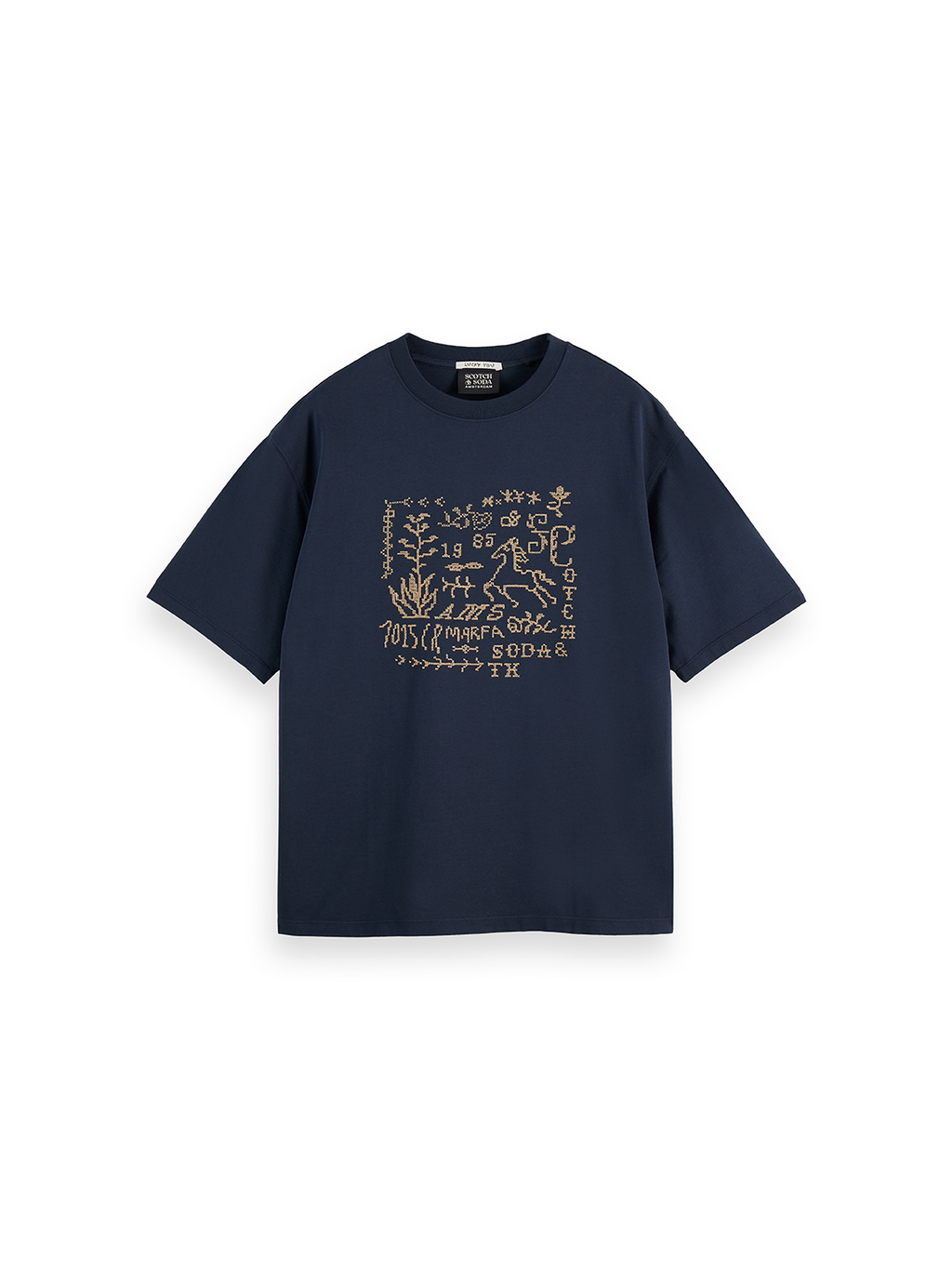 S&S Cross Stitch Artwork Loose-Fit Tee