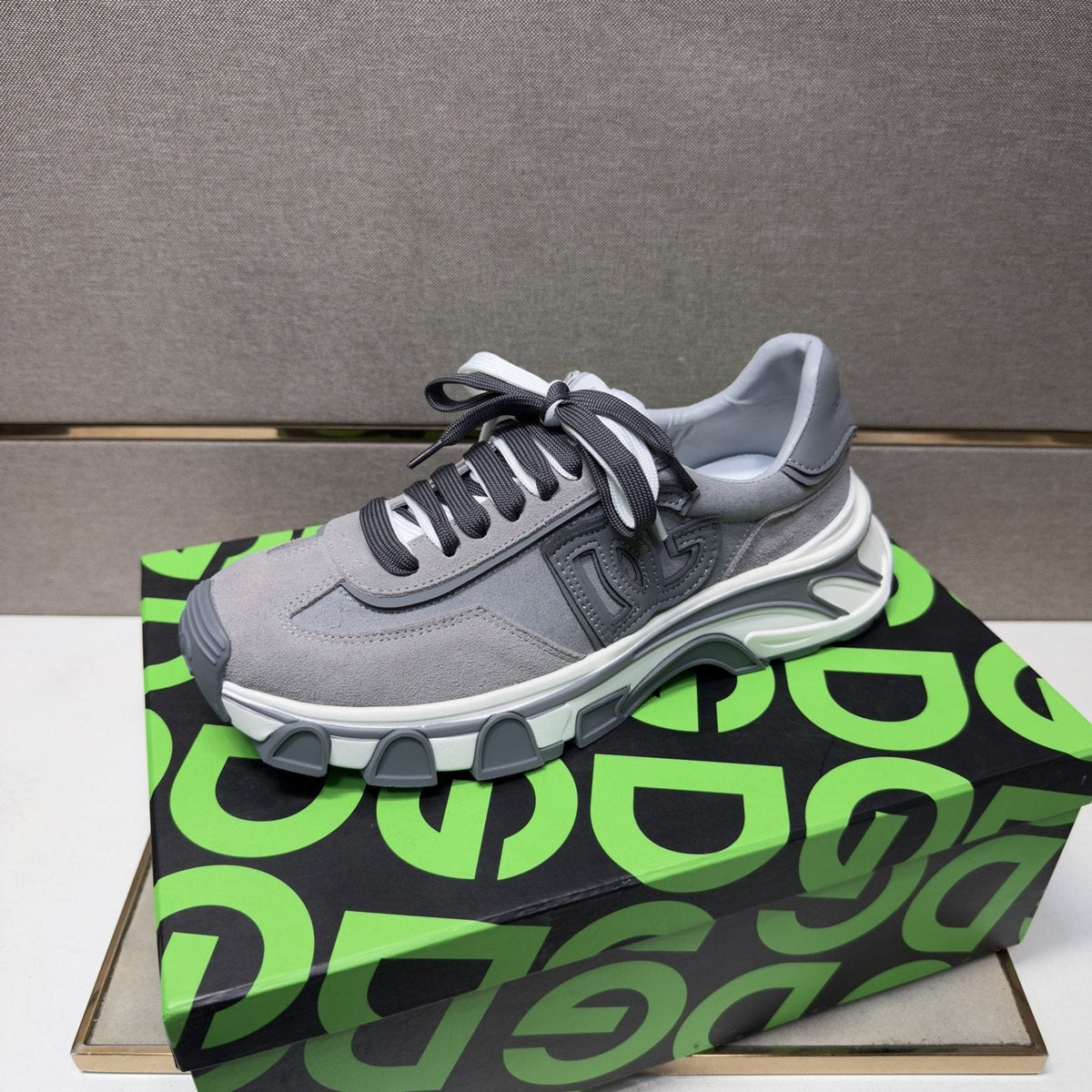 Dolce & Gabbana Gray Paneled Sneakers