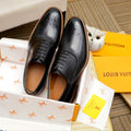 Louis Vuitton Men's Perforated Toe Lace-Up Dress Shoes