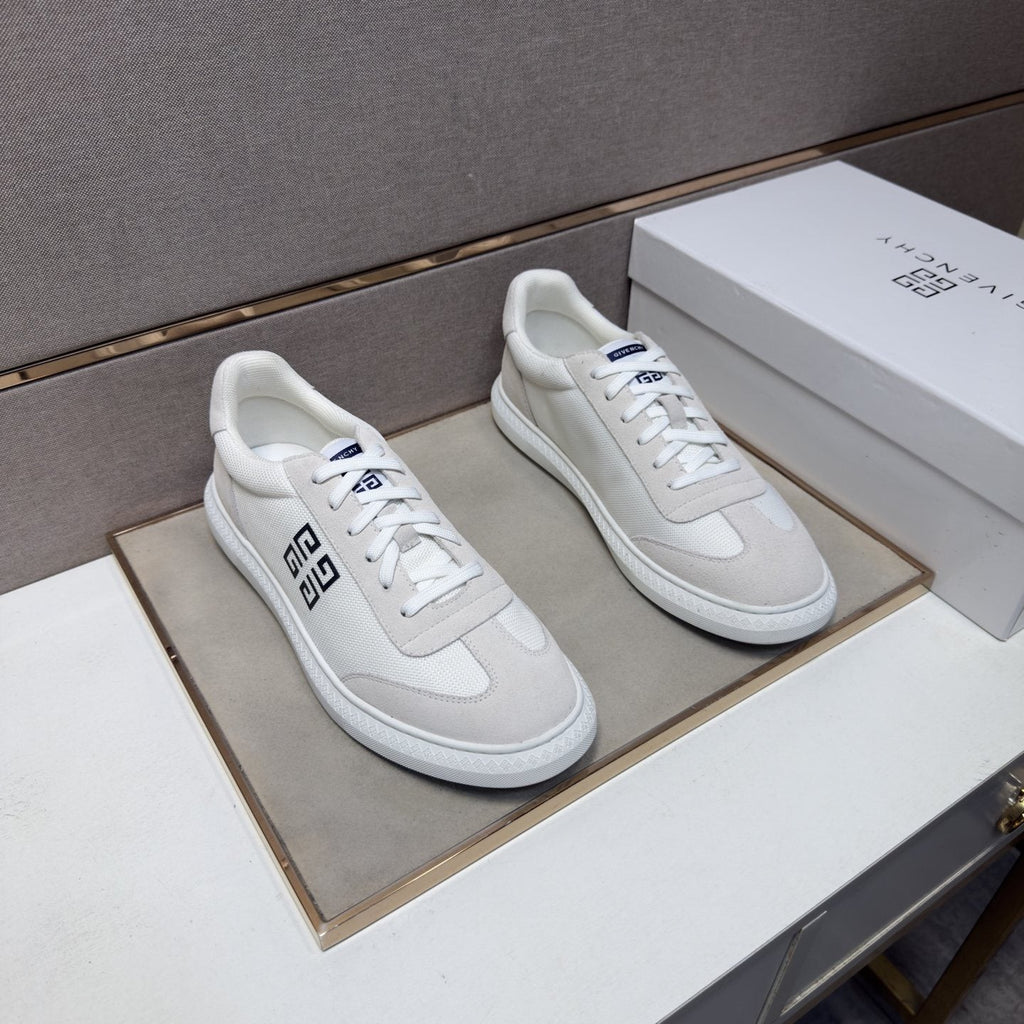 Givenchy Men's Geometric Emblem Low-Top Sneakers