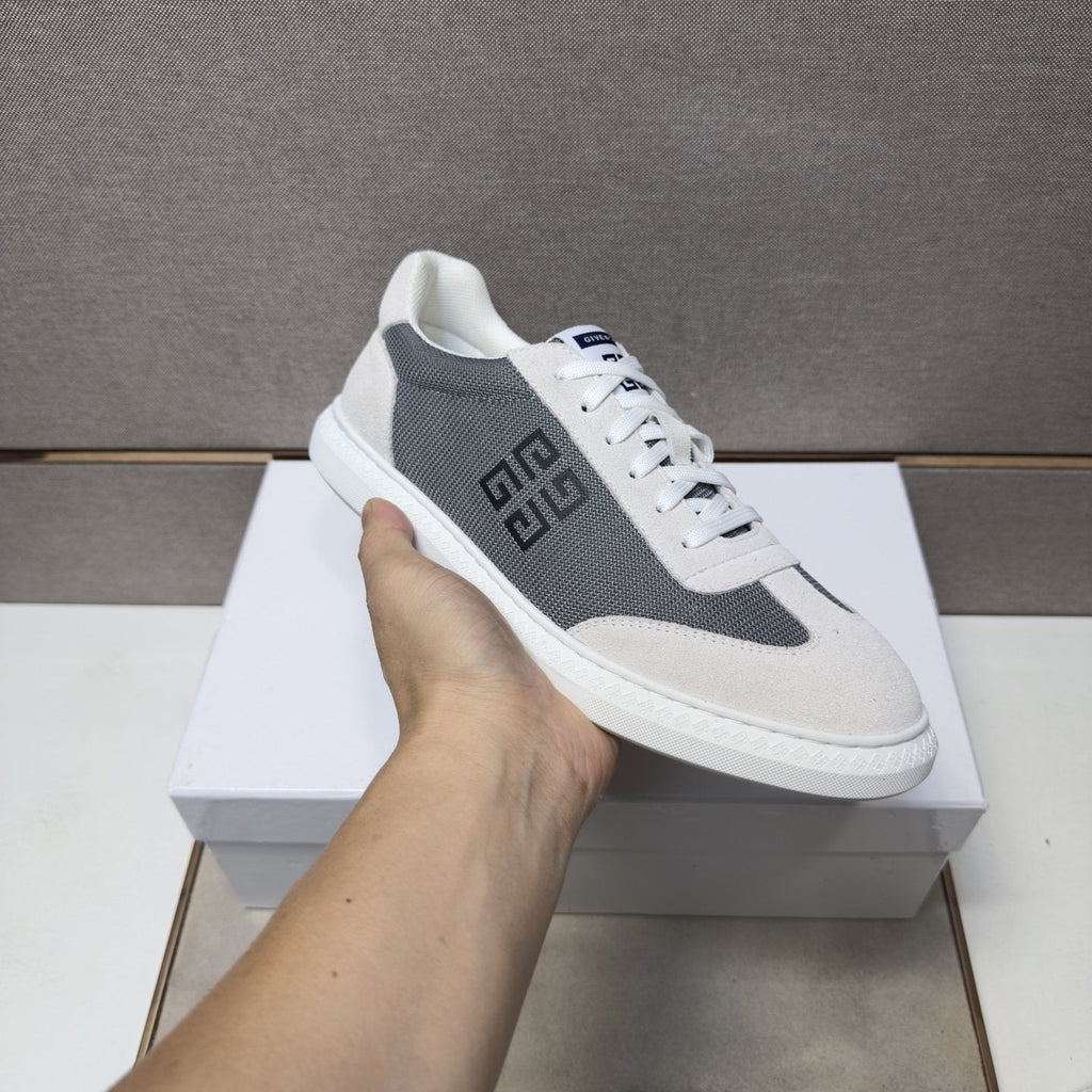 Givenchy Men's Geometric Emblem Low-Top Sneakers