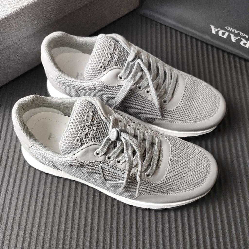 Prada Mesh Low-Top Sneakers - Tonal Rubber Sole