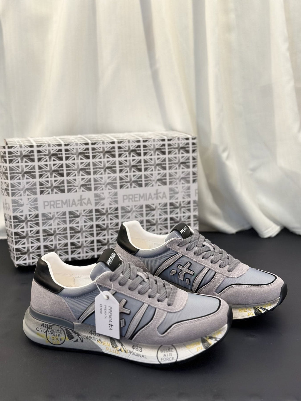 Premiata Panel Low-Top Sneakers - Contrast Trim