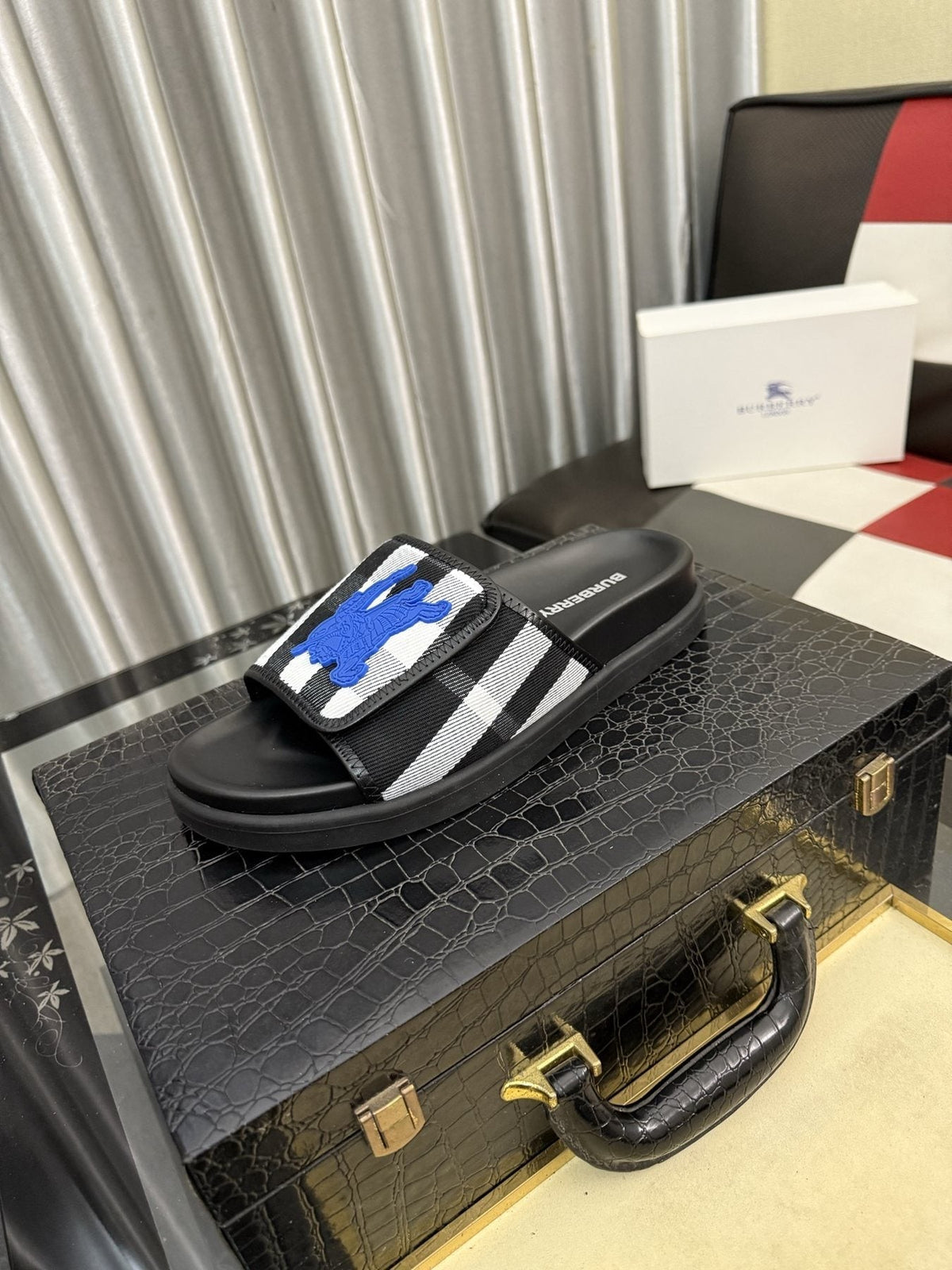 Burberry Check Slide Sandals