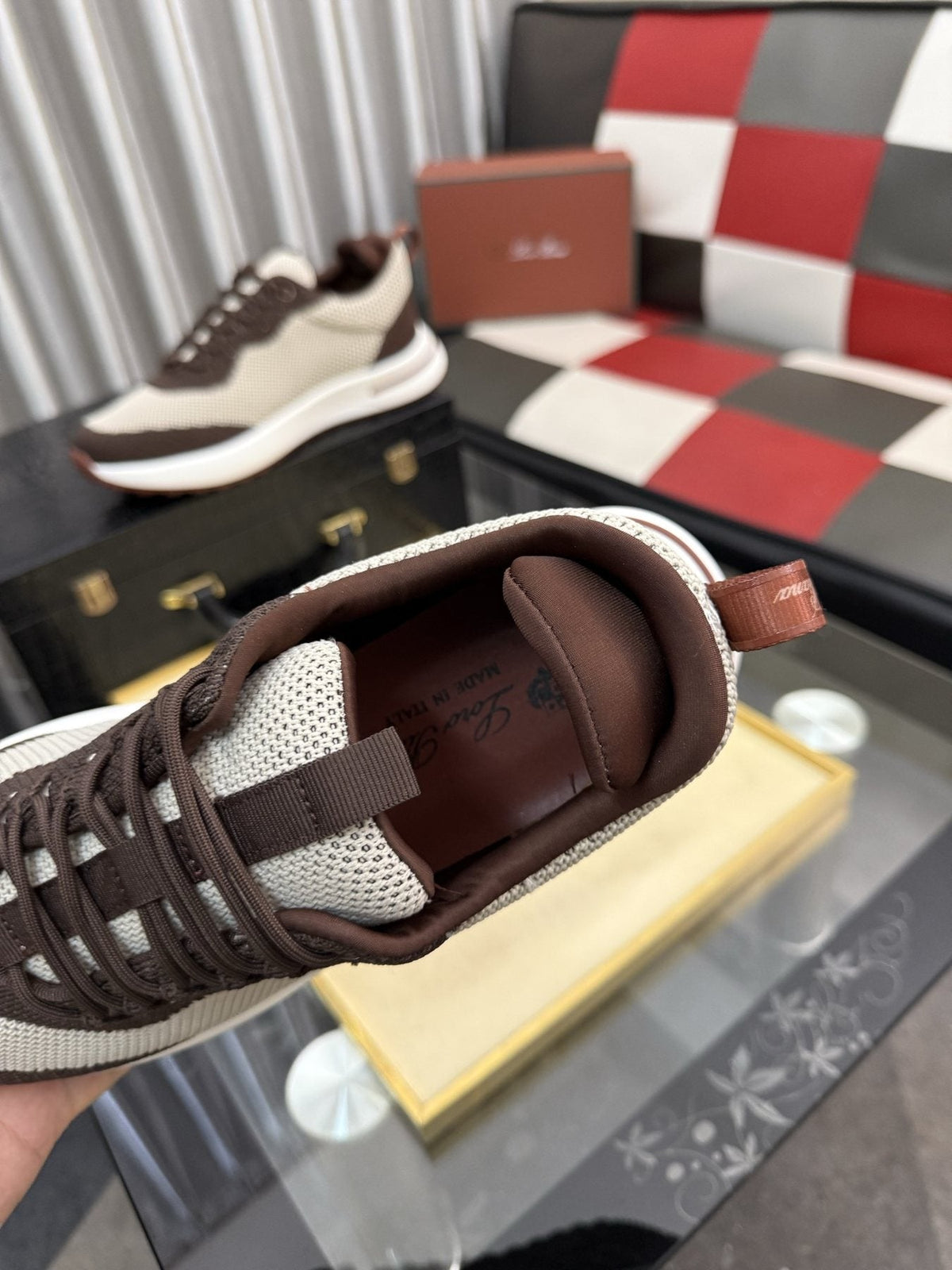 Two-Tone Low-Top Sneakers