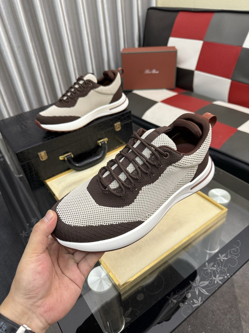 Two-Tone Low-Top Sneakers