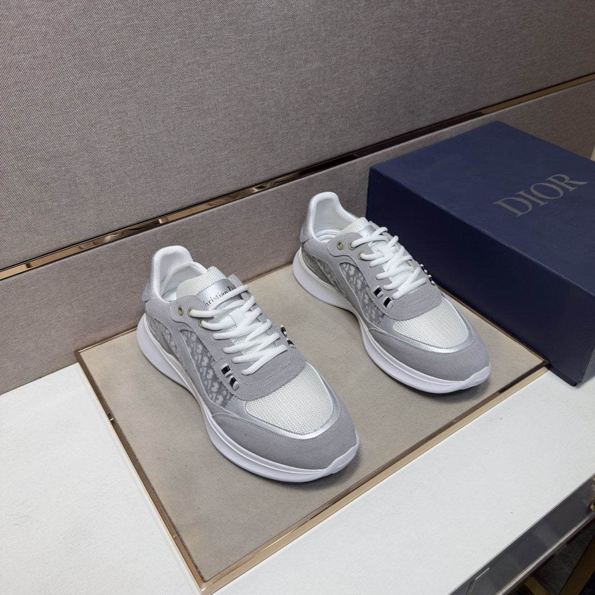 Dior Men's Paneled Low-Top Sneakers