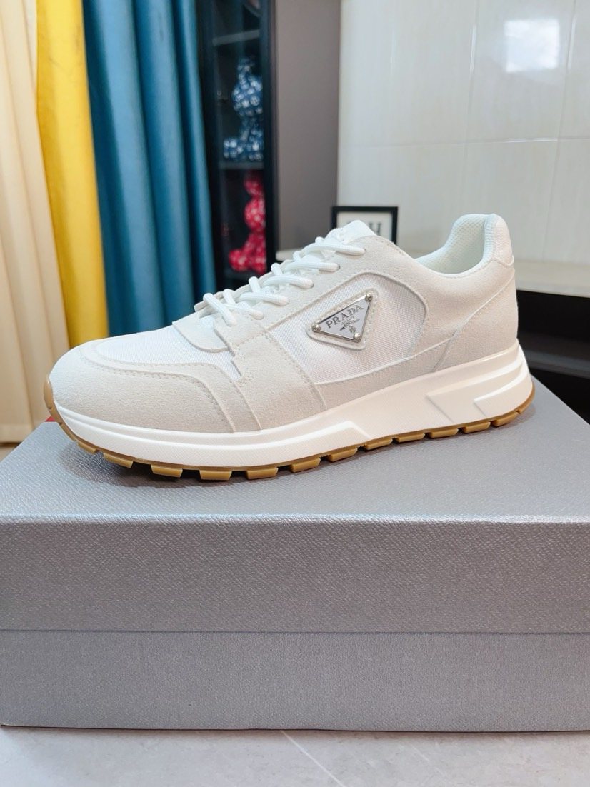 Prada Men's Paneled Low-Top Sneakers