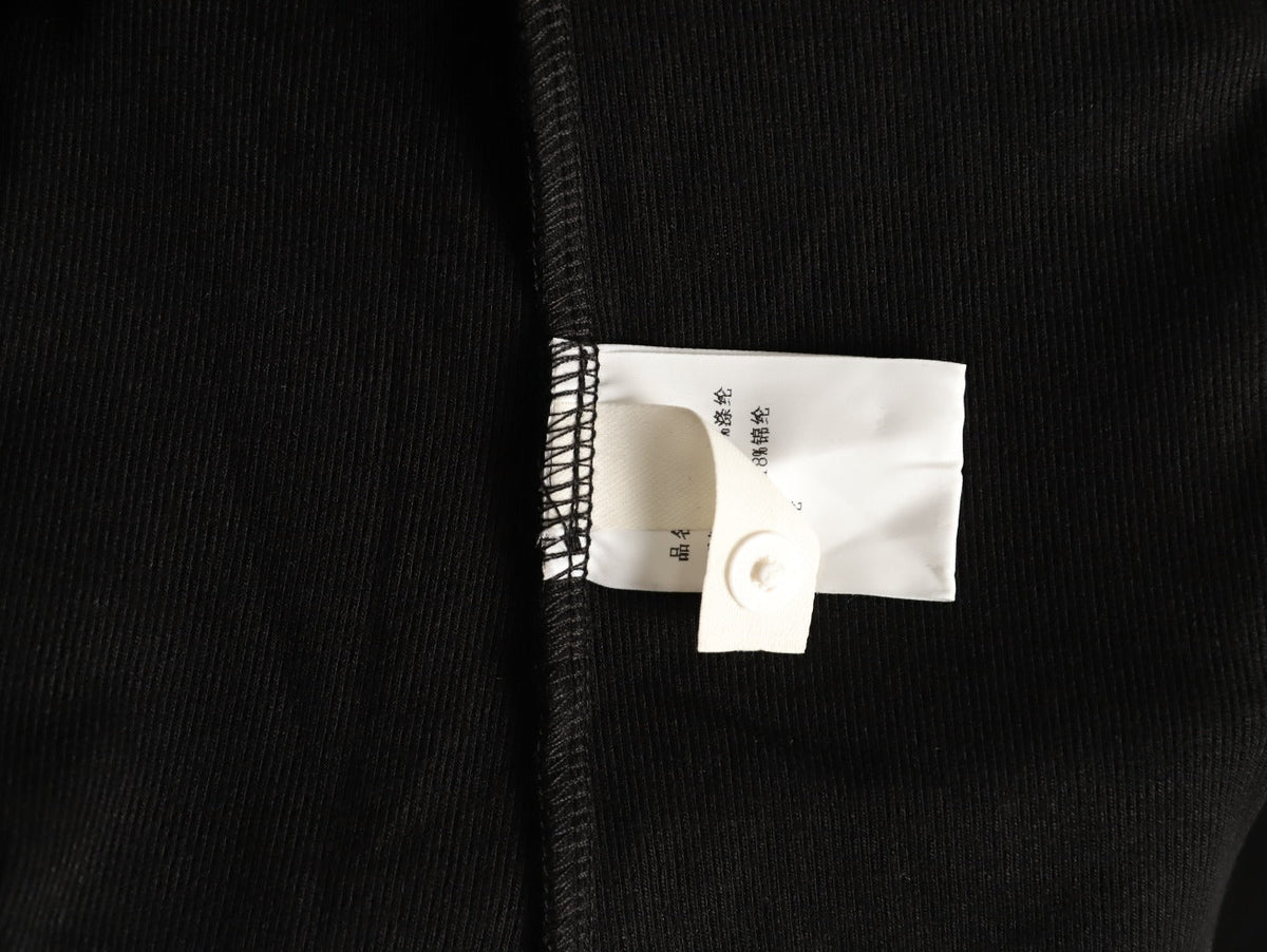 Burberry Equestrian-Detail Check Elbow-Patch Long-Sleeve Top - Black