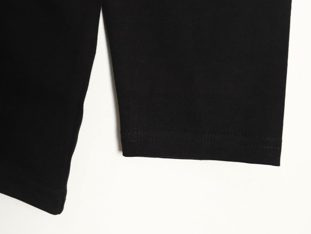 Burberry Oval Equestrian Back-Graphic Long-Sleeve Top - Black